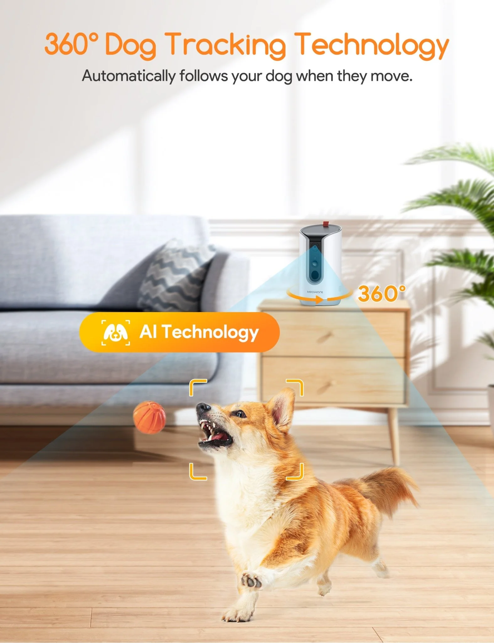 Meowant Dog Treat Dispenser with 2K Camera - Image 4