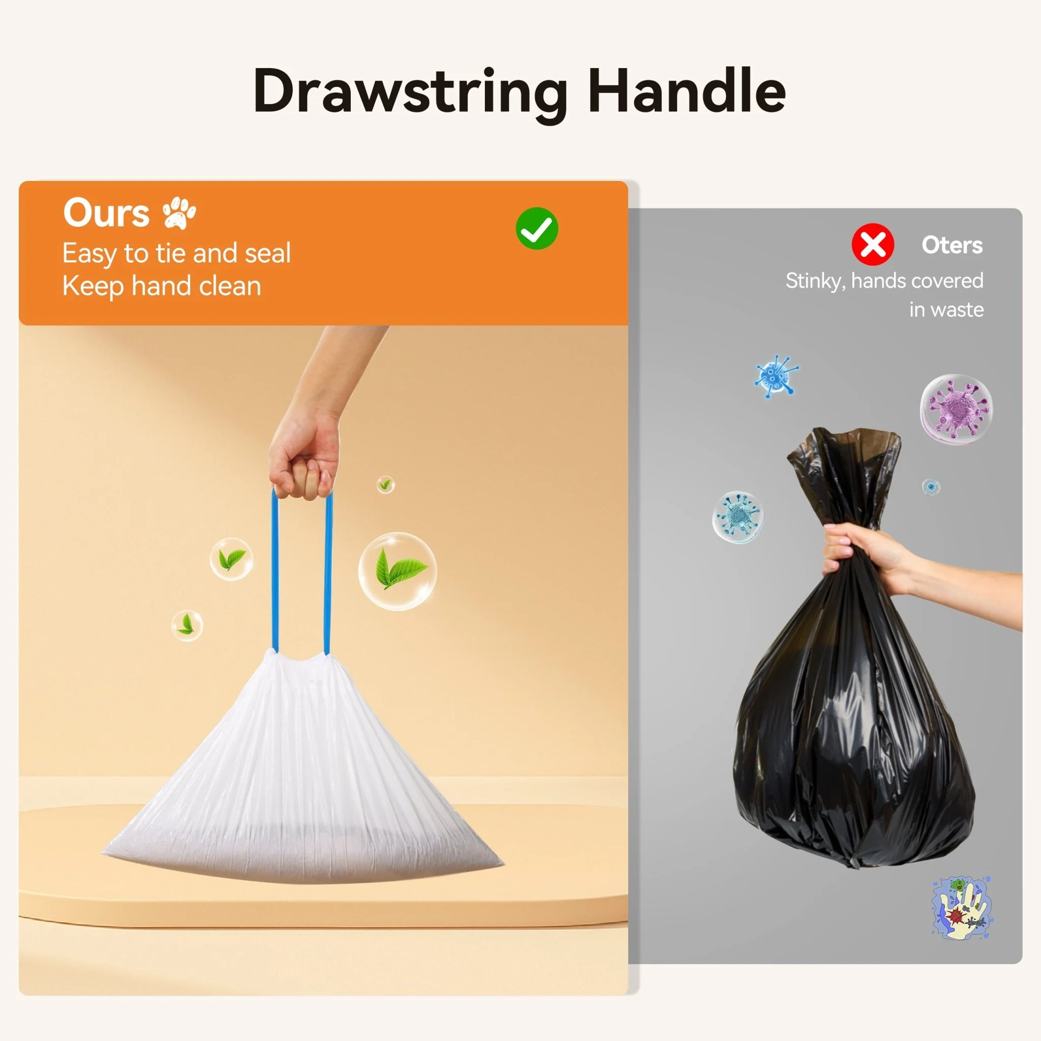 MeoWant Litter Box Liners – Roll Pack (20 Bags/Roll) - Image 3