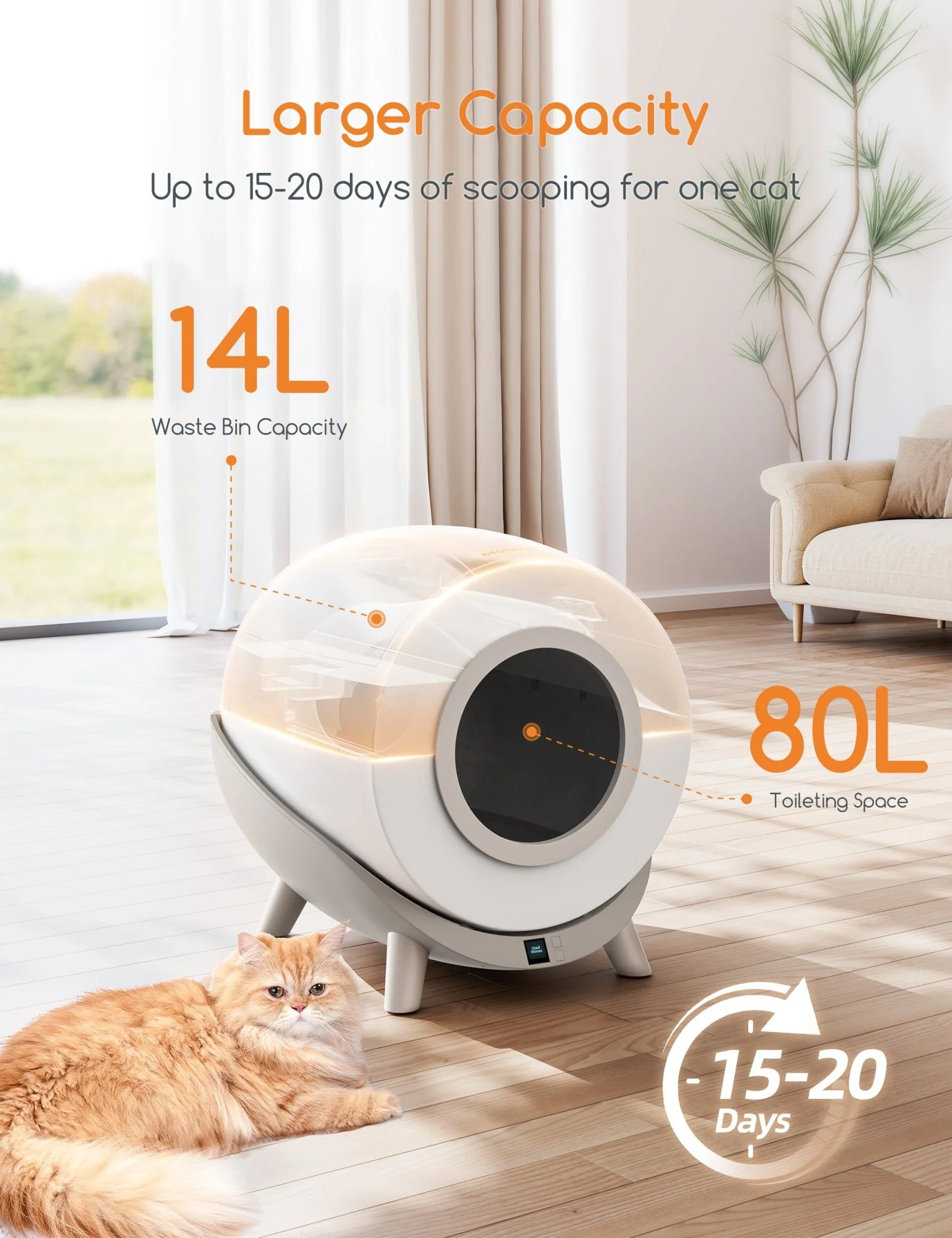 Meowant Self-Cleaning Cat Litter Box - MW-LB01 - Image 3