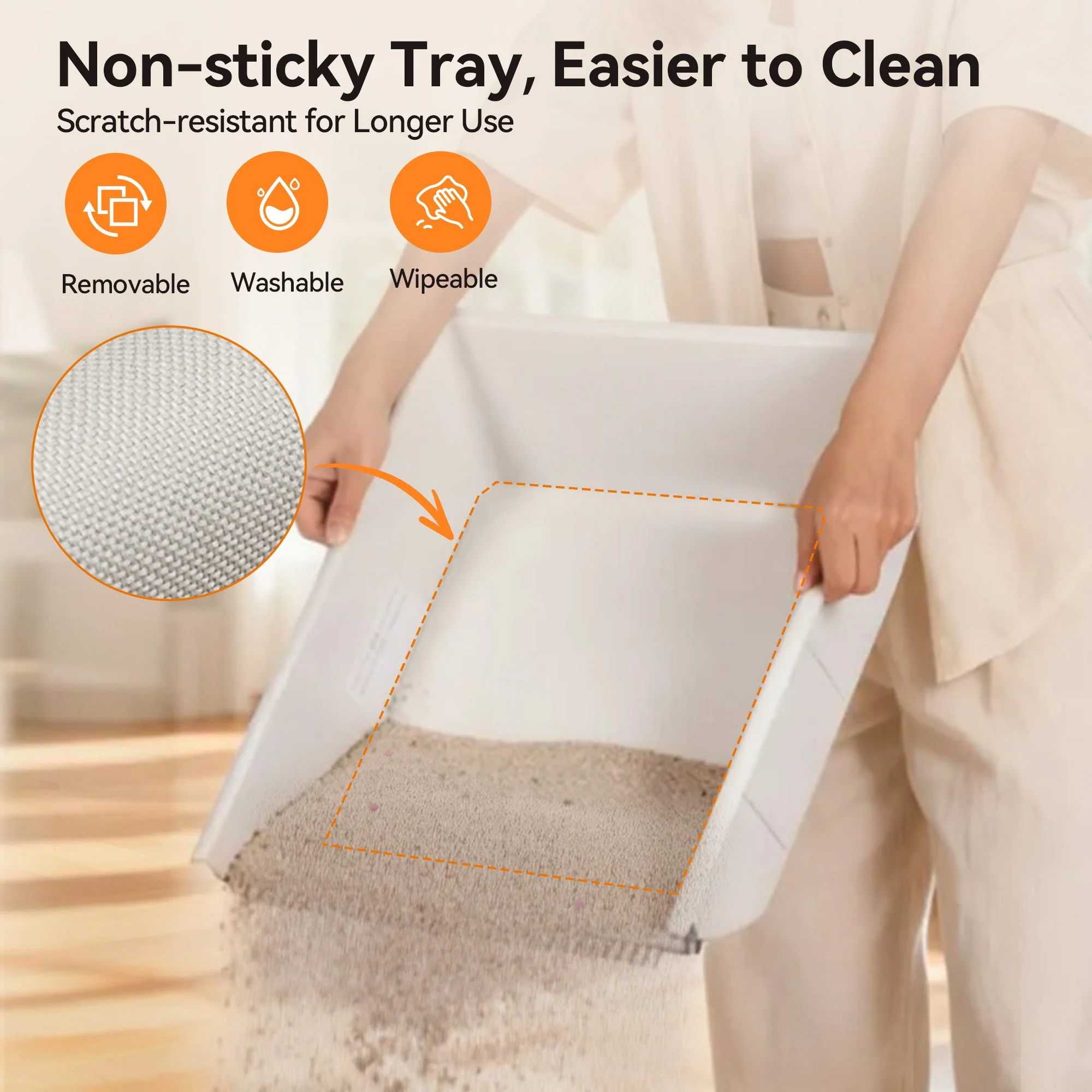 Meowant Open Top Self-Cleaning Cat Litter Box – SC03 - Image 3