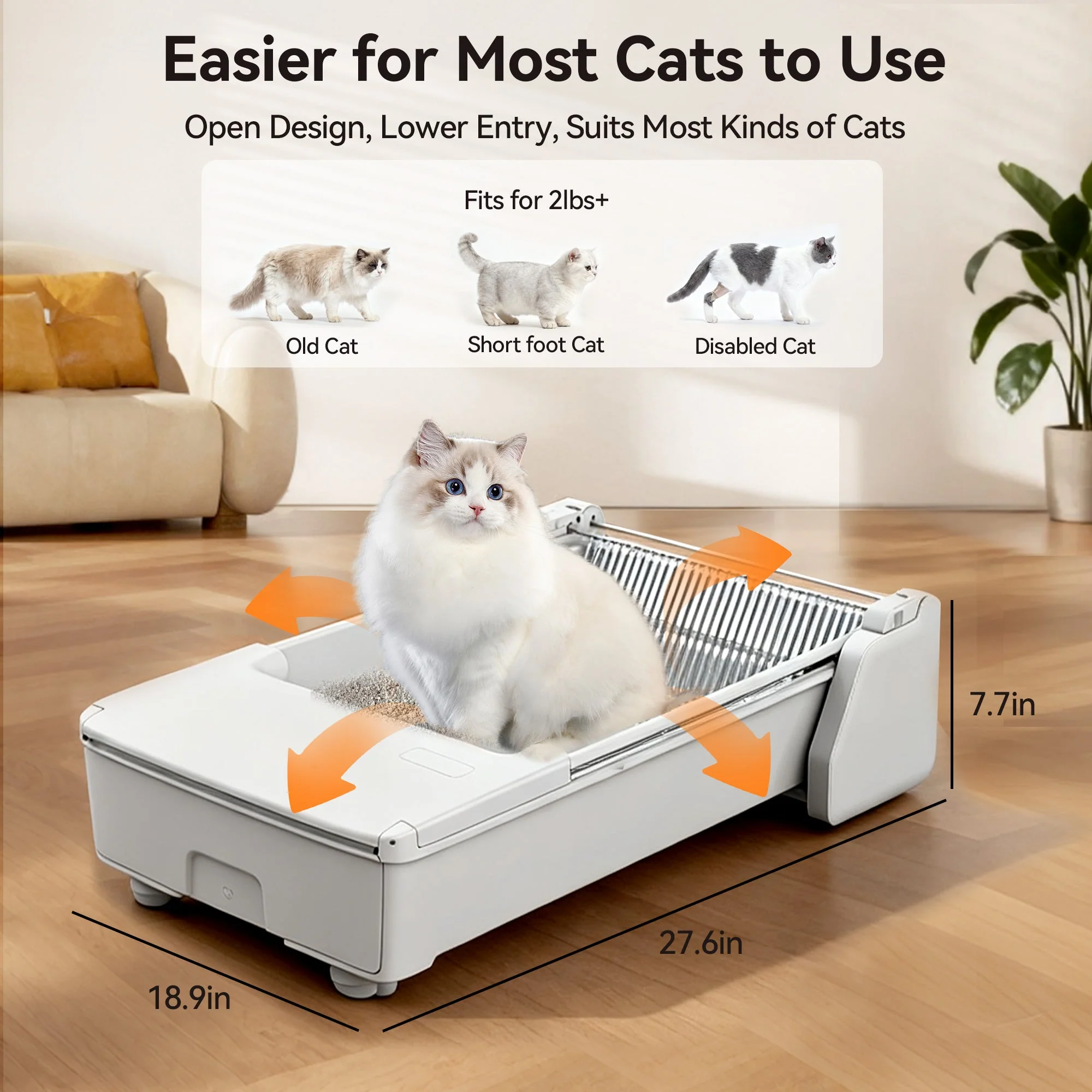 Meowant Open Top Self-Cleaning Cat Litter Box – SC03 - Image 9